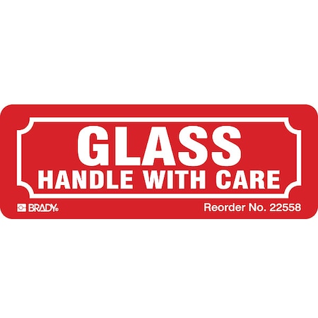 Instructional Handling Label, Red, PK500 MPN:22558LS