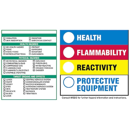 Rectangle HMIG Target Label, Multicolor, Pk100 MPN:60335