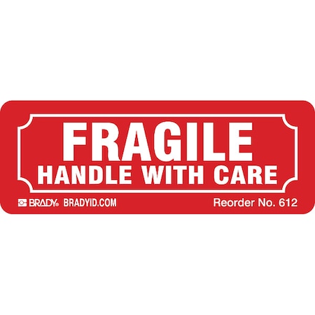 Instructional Handling Label, Red, PK500 MPN:612LS