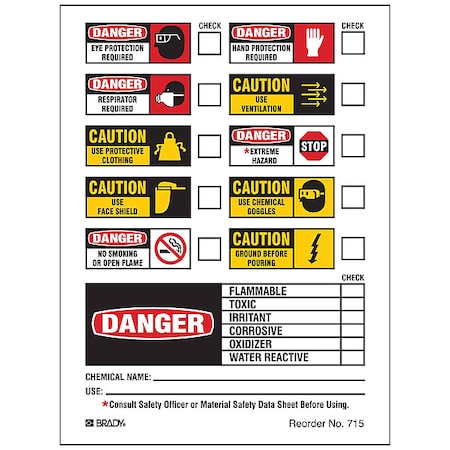 Rectangle Secondary Label, Multicolor, Pk100 MPN:715LS