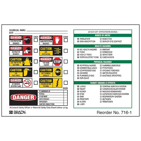 Rectangle Secondary Label, Multicolor, Pk100 MPN:716-1LS