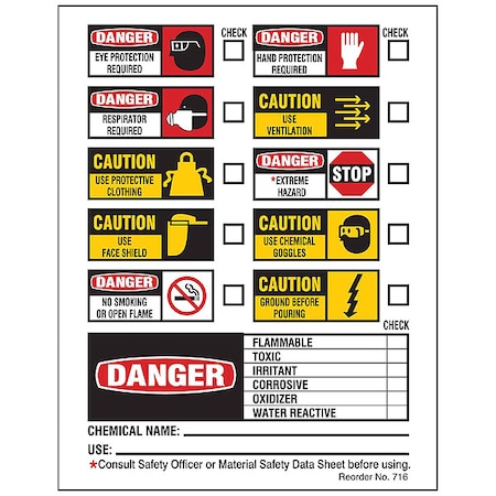 Rectangle Secondary Label, Multicolor, Pk100 MPN:716LS