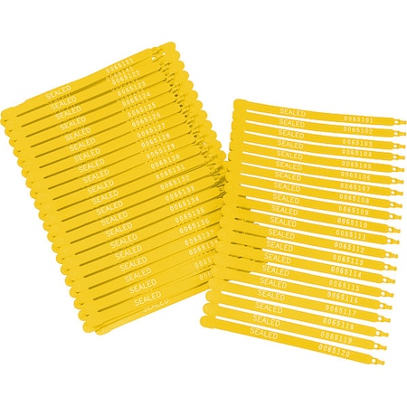 Strap Seals, Yellow, Unfinished, PK100 MPN:95196