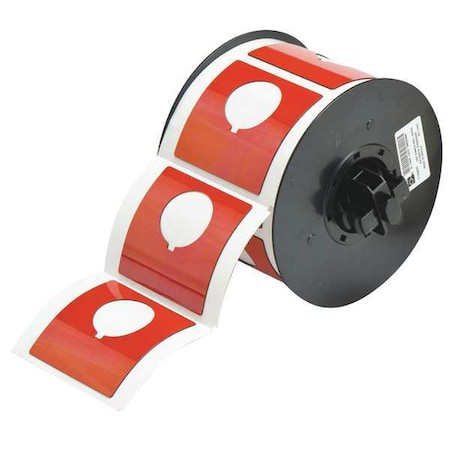 Raised Panel Label, Red, Labels/Roll: 145 MPN:B30EP-170-593-RD