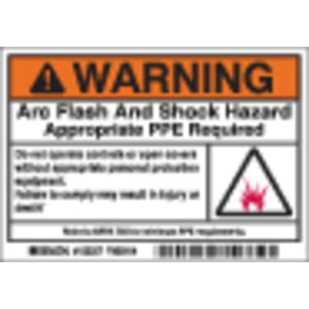 Arc Flash Protection Label, PK100, 102307 MPN:102307