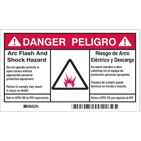 Arc Flash Protection Label, PK100, 102312 MPN:102312