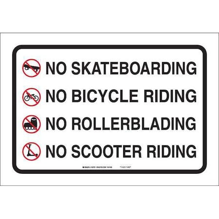 Notice Sign, 14 in Height, 20 in Width, Aluminum, Horizontal Rectangle, English MPN:103701