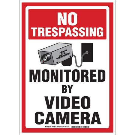 No Trespassing Sign, 14 in Height, 10 in Width, Plastic, Rectangle, English MPN:103847