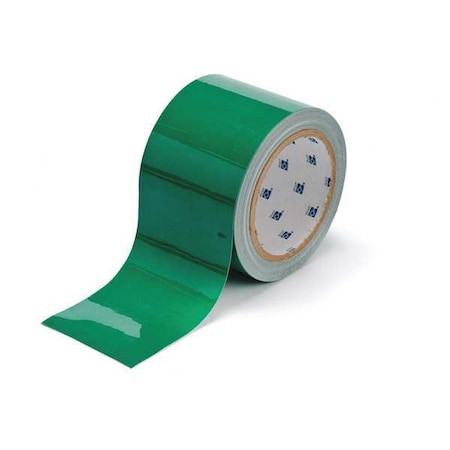 Floor Marking Tape, Polyester, No Legend, Green, 3 in W., 8 mil Thickness MPN:104345