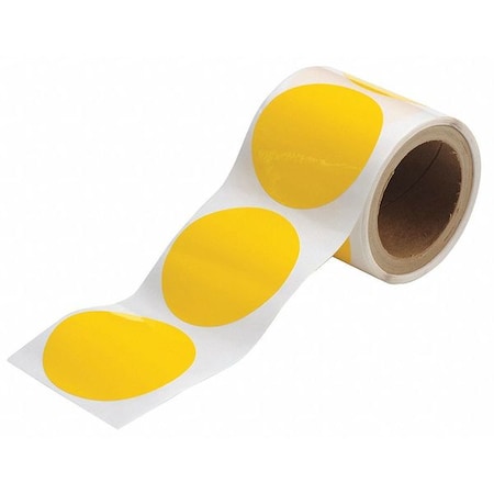 Floor Marking Tape, Polyester, No Legend, Yellow, 2
