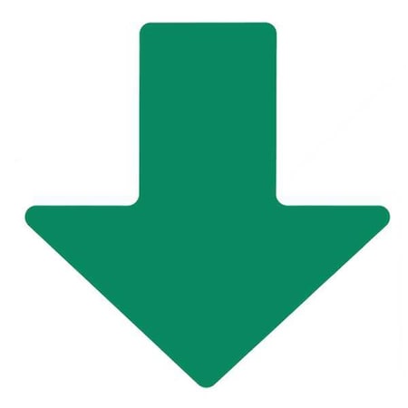 Floor Marking Tape, Polyester, No Legend, Green, 2 in W., 8 mil Thickness, 100 PK MPN:104413