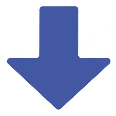 Floor Marking Tape, Polyester, Solid, Blue, 2 in W., 8 mil Thickness, 100 PK MPN:104414