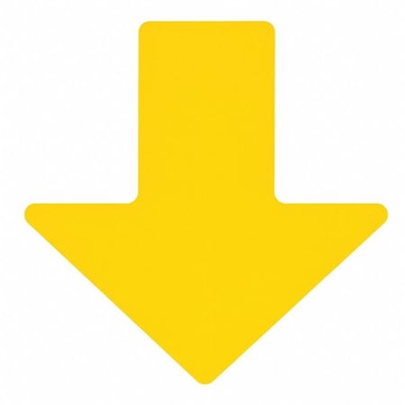 Floor Marking Tape, Polyester, Solid, Yellow, 2 in W., 8 mil Thickness, 100 PK MPN:104415