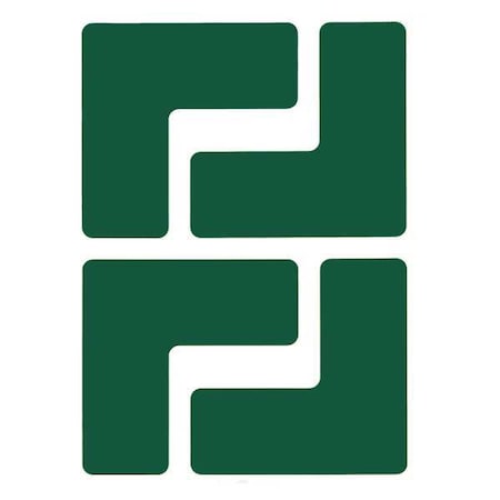 Floor Marking Tape, Polyester, No Legend, Green, 2 in W., 8 mil Thickness, 20 PK MPN:104431