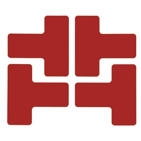 Floor Marking Tape, Polyester, Solid, Red, 2 in W., 8 mil Thickness, 20 PK MPN:104436