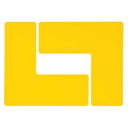 Floor Marking Tape, Polyester, Solid, Yellow, 3 in W., 8 mil Thickness, 20 PK MPN:104445