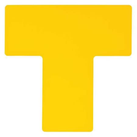 Floor Marking Tape, Polyester, Solid, Yellow, 4 in W., 8 mil Thickness, 20 PK MPN:104463