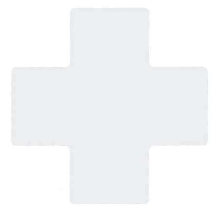 Floor Marking Tape, Polyester, No Legend, White, 4 in W., 8 mil Thickness, 20 PK MPN:104483