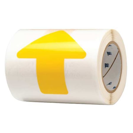 Floor Marking Tape, Polyester, No Legend, Yellow, 2 in W., 8 mil Thickness, 52 PK MPN:104529