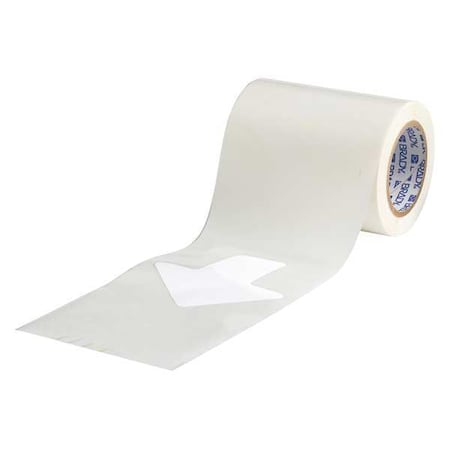 Floor Marking Tape, Polyester, No Legend, White, 2 in W., 8 mil Thickness, 52 PK MPN:104555