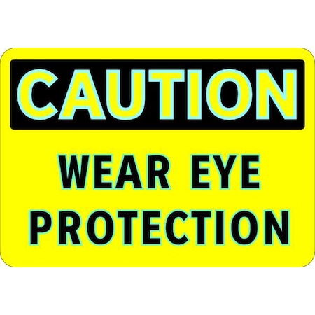 Caution Sign, 7 x 10In, BK/YEL, ENG, Text, 104929 MPN:104929