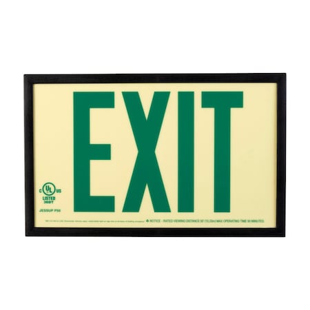 Glo Exit Sign W Frame 7.5X13 1Side Gn/Wt MPN:1056876