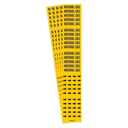 Pipe Marker, Black, Natural Gas, PK5, 105806-PK MPN:105806-PK