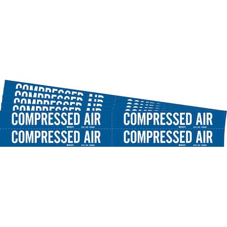 Pipe Marker, White, Compressed Air, PK5, 105809-PK MPN:105809-PK