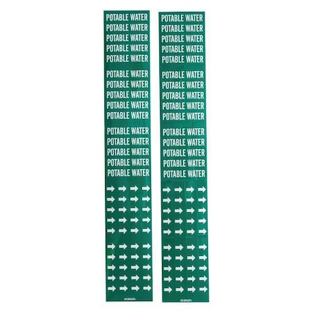 Pipe Marker, 2-1/4inHx2-3/4inW, Polyester MPN:106146