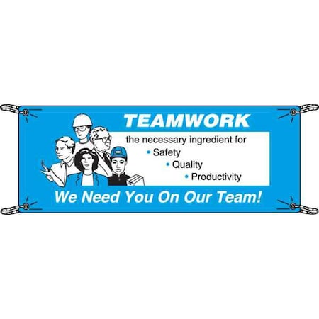 Safety Banner, 48 in H x, 120 in W, Polyethylene MPN:106303