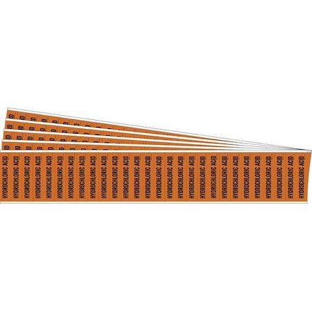 Pipe Marker, Black, Hydrochloric Acid, PK5, 109310-PK MPN:109310-PK