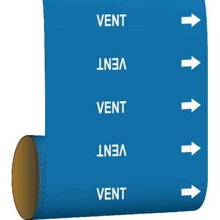 Pipe Marker, 30 ft. H x 8in. W, Vinyl, 109845 MPN:109845