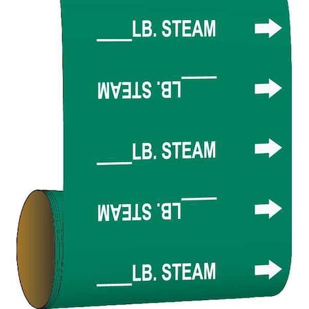 Pipe Marker, 30 ft. H x 8in. W, Vinyl, 109926 MPN:109926