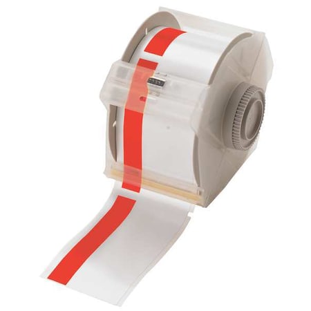 Label Tape Cartridge, White/Red, Labels/Roll: Continuous MPN:113155