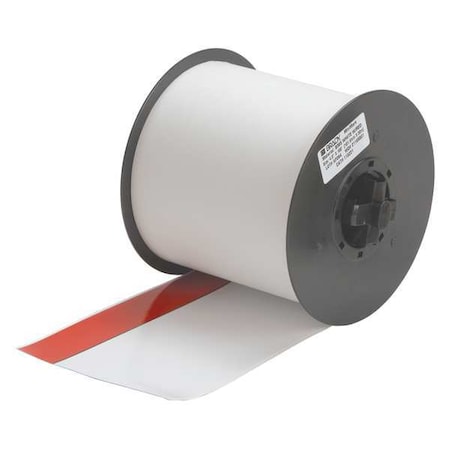 Label Tape Cartridge, White/Red, Labels/Roll: Continuous MPN:113221