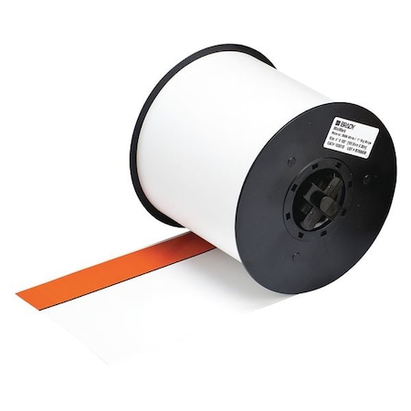 Label Tape Cartridge, White/Orange, Labels/Roll: Continuous MPN:113222