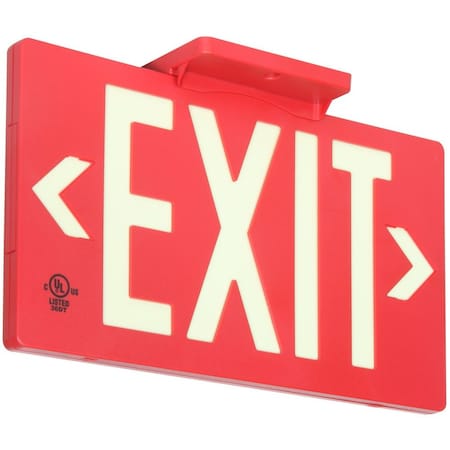 Glo Exit Sign 8.75X15.5 1Side Wt/Rd MPN:1149964