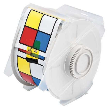 Thermal Transfer Label, Red/Blue/Yellow/White, Labels/Roll: 365 MPN:115773