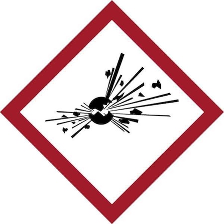 GHS Label, 1 in H, 1 in W, Vinyl, PK16 MPN:118816