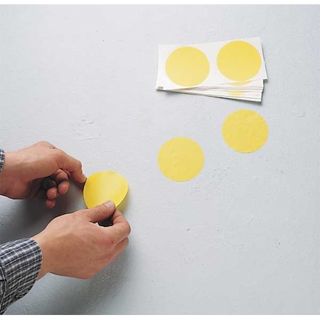 Floor Marking Tape, vinyl, Solid, Yellow, 2 in W., 4 mil Thickness, 500 PK MPN:121036