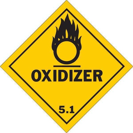 Hazardous Warning Label, 4inHx4inW, Vinyl, 121071 MPN:121071