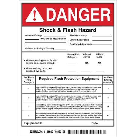 Permanent Adhesive Label, 7x5in, Vinyl, PK5 MPN:121082