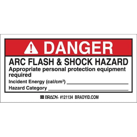 Permanent Adhesive Label, 2 inx4 in, PK100 MPN:121134