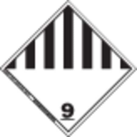 DOT Container Label, (Misc. Hazardous Materials) 9, Vinyl, 4
