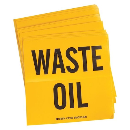 DOT Handling Label, Waste Oil, Vinyl, 6
