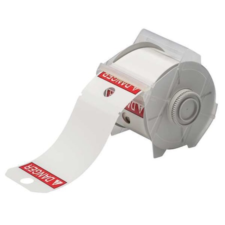 Thermal Transfer Label, Red/White, Labels/Roll: 100 MPN:121543