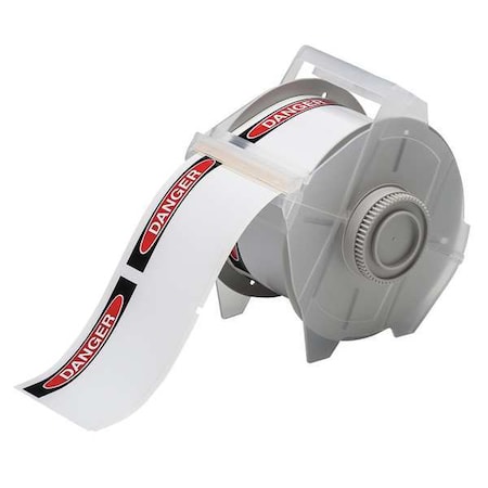Thermal Transfer Label, Red/White/Black, Labels/Roll: 270 MPN:121550