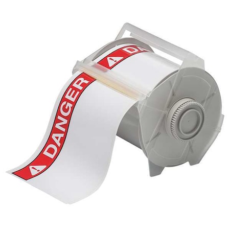 Thermal Transfer Label, White/Red, Labels/Roll: 165 MPN:121557