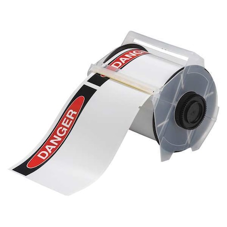 Thermal Transfer Label, Red/White/Black, Labels/Roll: 165 MPN:121558