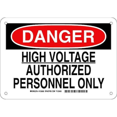 Danger Sign 7X10, 123695 MPN:123695